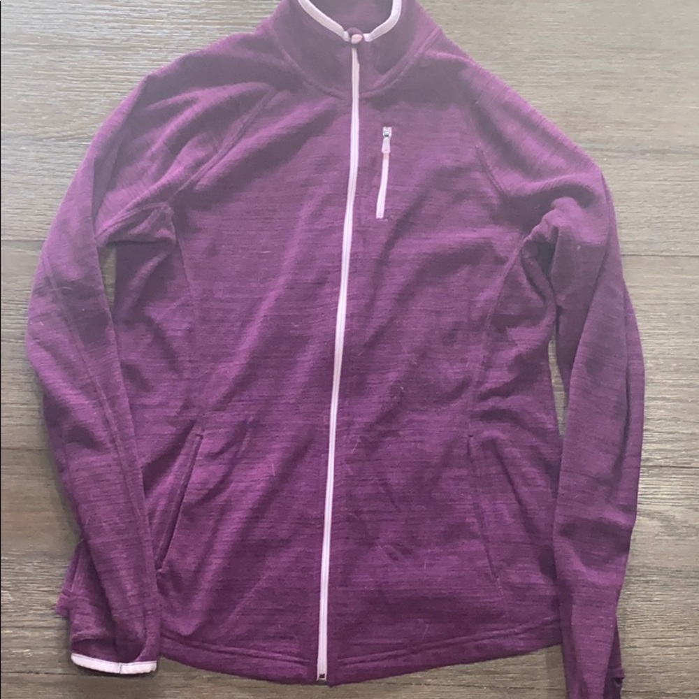 Purple Fleece Sweater Sz L